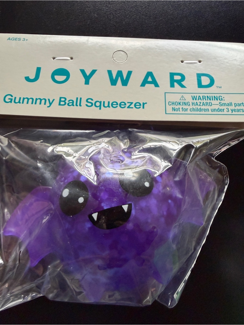 New Halloween Squishy Joyward Gummy Ball Squeezer Purple Bat Toy CVS Fidget